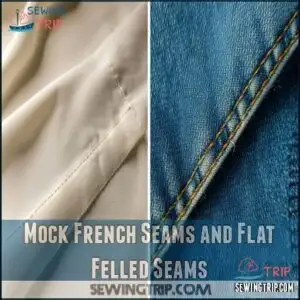 Mock French Seams and Flat Felled Seams