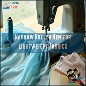 Narrow Rolled Hem for Lightweight Fabrics