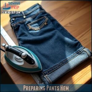 Preparing Pants Hem