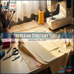 Preparing Stretchy Fabric