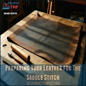 Preparing Your Leather for The Saddle Stitch