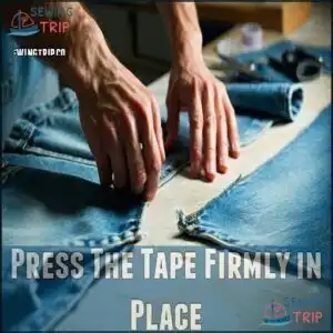 Press The Tape Firmly in Place