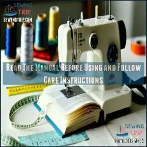 Read The Manual Before Using and Follow Care Instructions