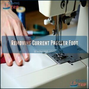 Removing Current Presser Foot Removing Current Presser Foot
