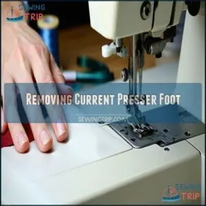 Removing Current Presser Foot