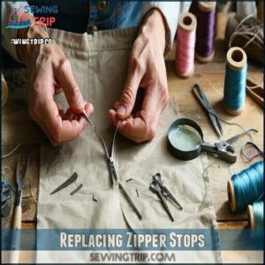 Replacing Zipper Stops