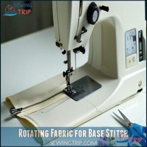 Rotating Fabric for Base Stitch