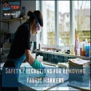 Safety Precautions for Removing Fabric Markers