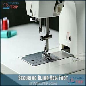 Securing Blind Hem Foot Securing Blind Hem Foot