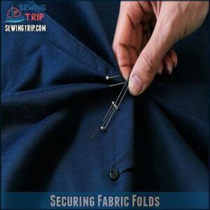 Securing Fabric Folds Securing Fabric Folds