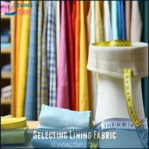 Selecting Lining Fabric