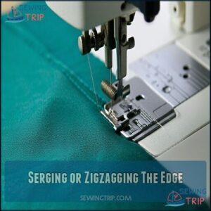 Serging or Zigzagging The Edge