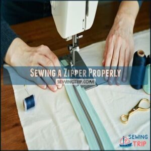 Sewing a Zipper Properly