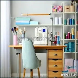 Sewing Chair and Table
