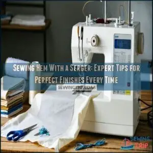 sewing hem with a serger