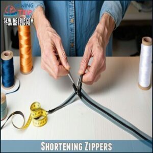 Shortening Zippers