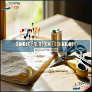 Single Fold Hem Techniques