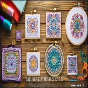 Square Hoop Sizes