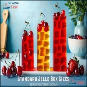 Standard Jello Box Sizes