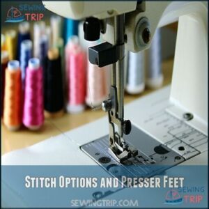 Stitch Options and Presser Feet