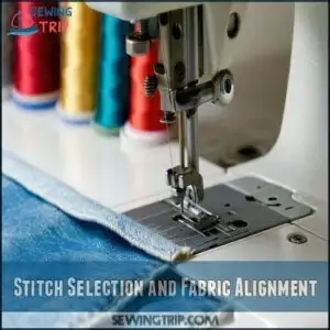 Stitch Selection and Fabric Alignment