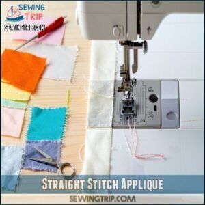 Straight Stitch Applique Straight Stitch Applique