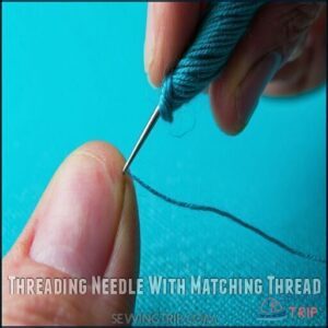 Threading Needle With Matching Thread