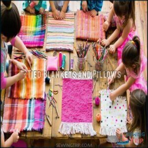 Tied Blankets and Pillows Tied Blankets and Pillows