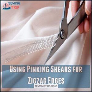 Using Pinking Shears for Zigzag Edges Using Pinking Shears for Zigzag Edges