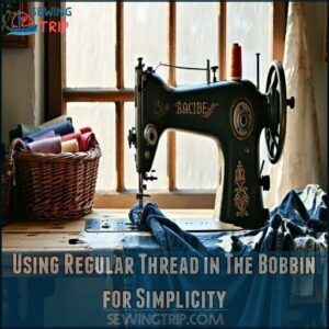 Using Regular Thread in The Bobbin for Simplicity