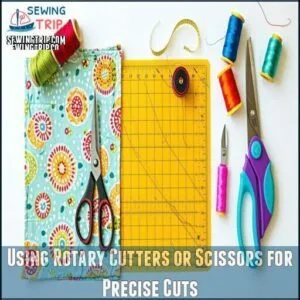 Using Rotary Cutters or Scissors for Precise Cuts
