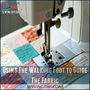 Using The Walking Foot to Guide The Fabric