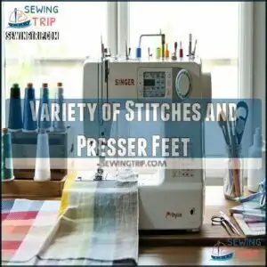 Variety of Stitches and Presser Feet Variety of Stitches and Presser Feet