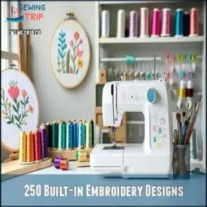 250 Built-in Embroidery Designs