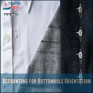 Accounting for Buttonhole Orientation