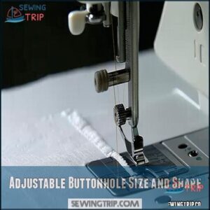 Adjustable Buttonhole Size and Shape
