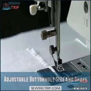 Adjustable Buttonhole Size and Shape