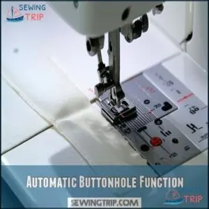 Automatic Buttonhole Function