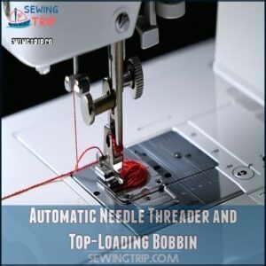 Automatic Needle Threader and Top-Loading Bobbin