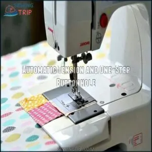 Automatic Tension and One-Step Buttonhole