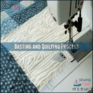 Basting and Quilting Process