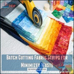 Batch Cutting Fabric Strips for Minimized Waste Batch Cutting Fabric Strips for Minimized Waste