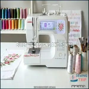 Built-in Designs and Fonts