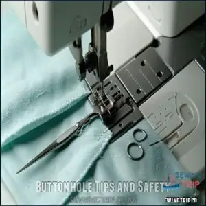 Buttonhole Tips and Safety