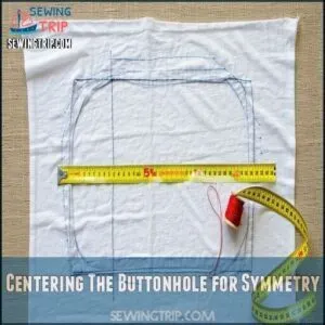 Centering The Buttonhole for Symmetry