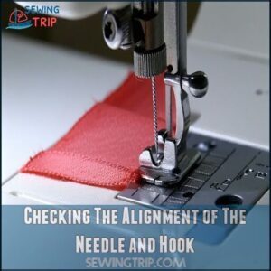 Checking The Alignment of The Needle and Hook