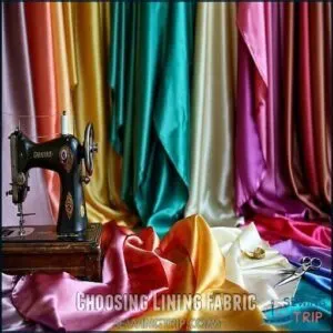 Choosing Lining Fabric