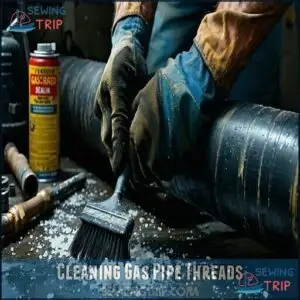 Cleaning Gas Pipe Threads