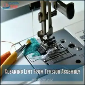 Cleaning Lint From Tension Assembly