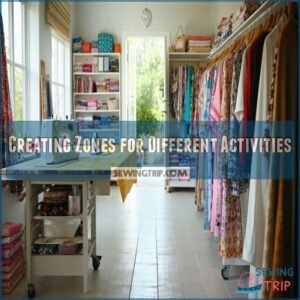 creating zones for different activities